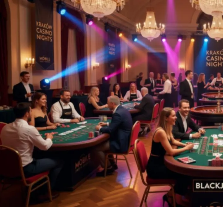 Stół do gry casino podczas mobilnego wydarzenia MAGICAL LOOK PAULINA KALETA